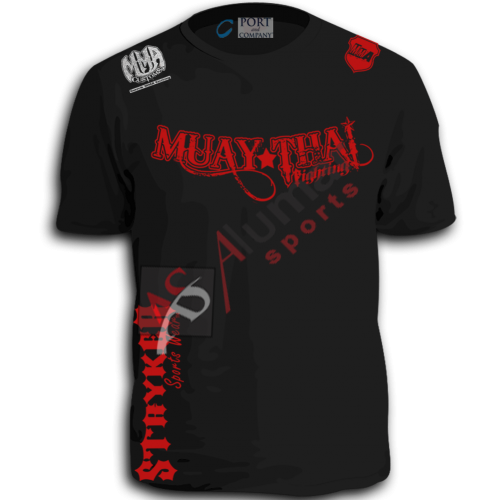 Muay-Thai-Fighting-MMA-Adult-T-Shirt-Black-Red-Logo-500×500